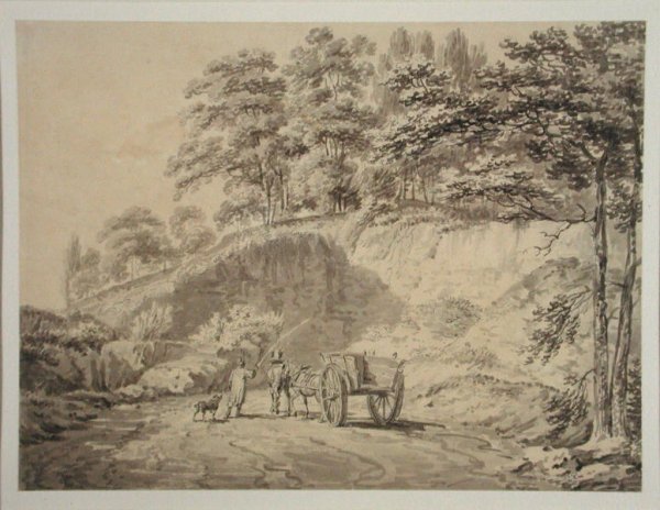 Man with Horse and Cart Entering a Quarry, c.1797