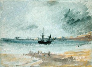 Ship Aground, Brighton, 1830