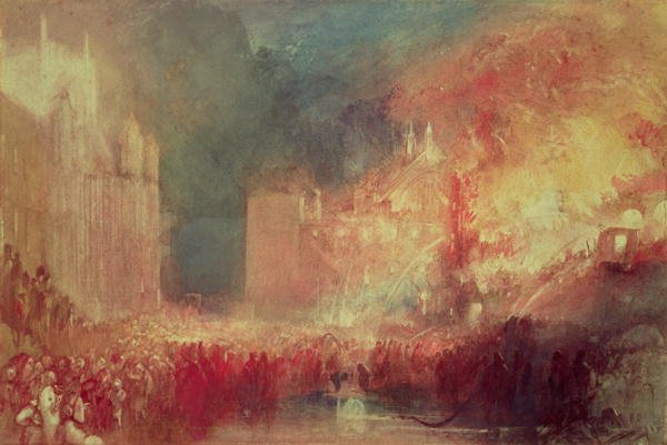 The Burning of the Houses of Parliament, 16th October 1834, 1839