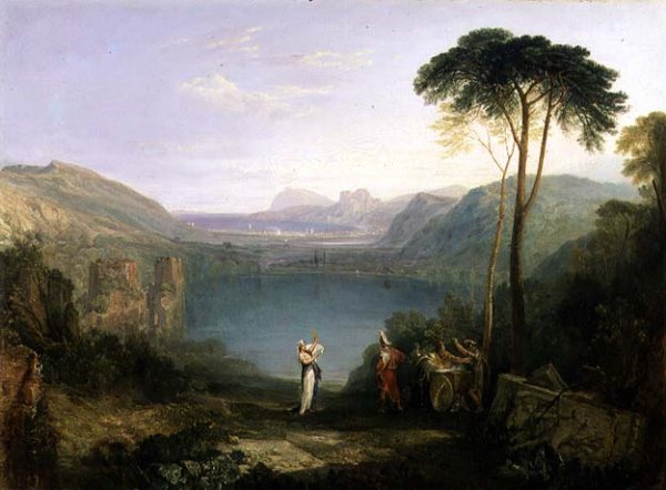 Lake Avernus Aeneas and the Cumaean Sibyl, c.1814-5