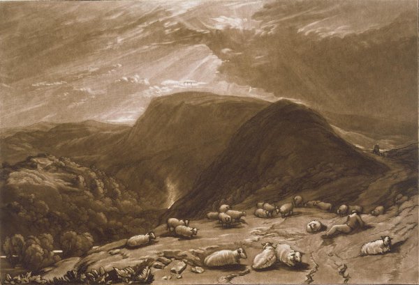 Hind Head Hill, from the Liber Studiorum, engraved by Robert Dunkarton, 1811