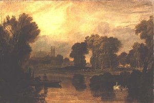 Eton College from the River, or The Thames at Eton, c.1808