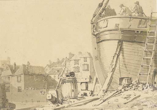 A boatbuilder's yard, Dover