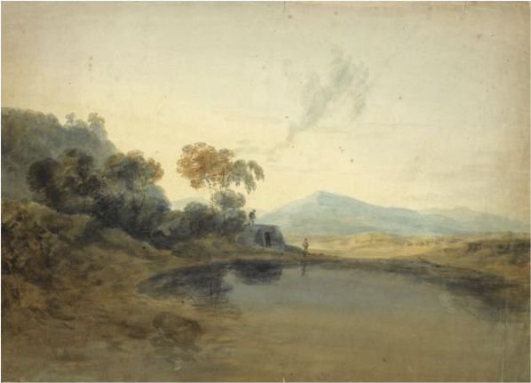 Open Landscape With A Kiln And Mountains Beyond