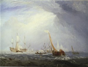 Dutch Fishing Boats in a Storm