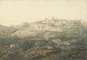 An Italian landscape, possibly Frascati