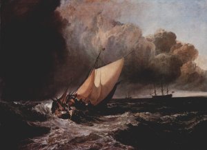 Dutch boats in a storm